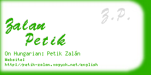 zalan petik business card